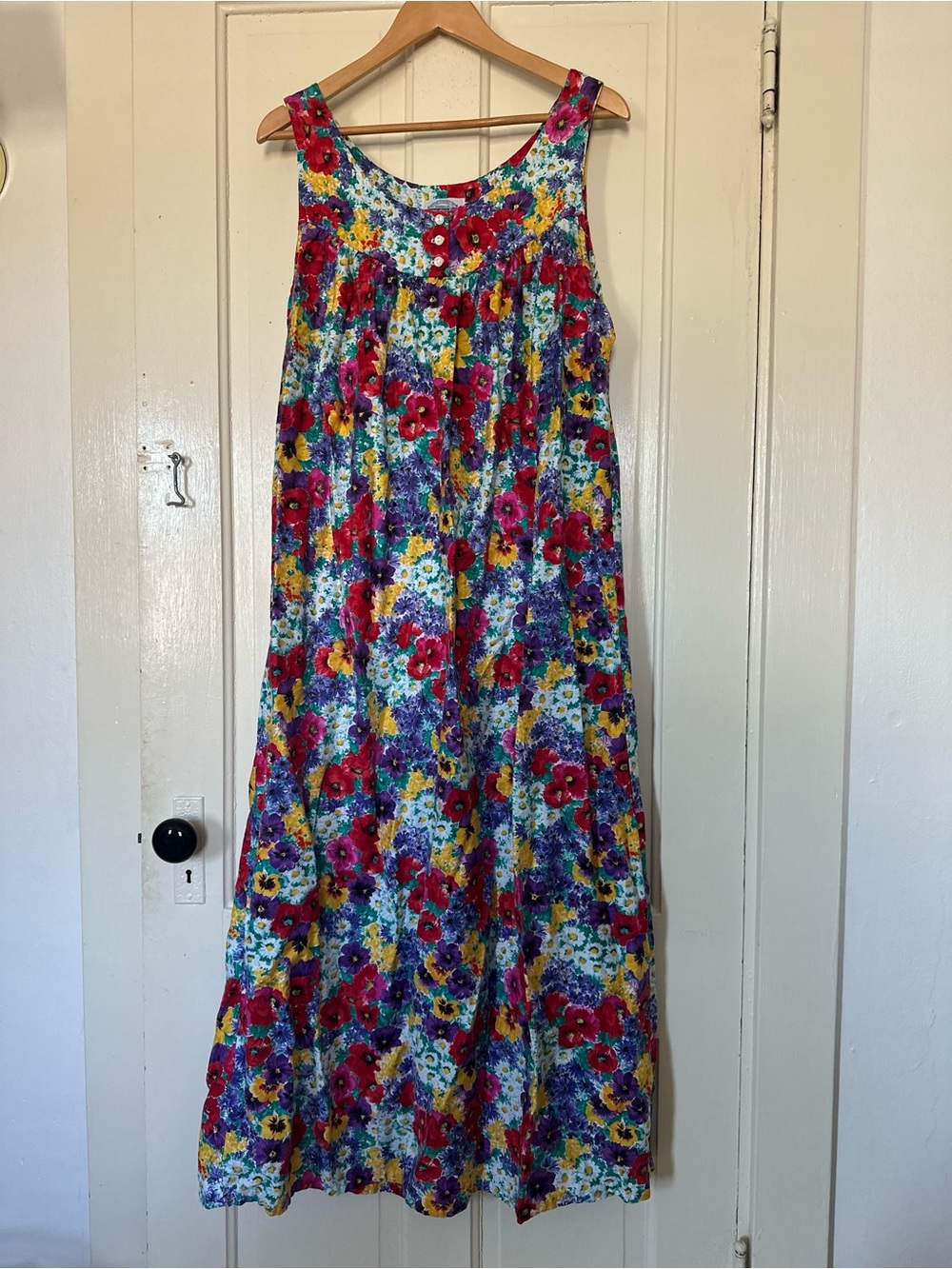 Floral Sleeveless Housedress - Made in Maine